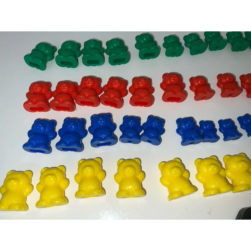 Plastic Bear Counters Set Of 58 Educational Learning Toys 3 Size (4/b18)